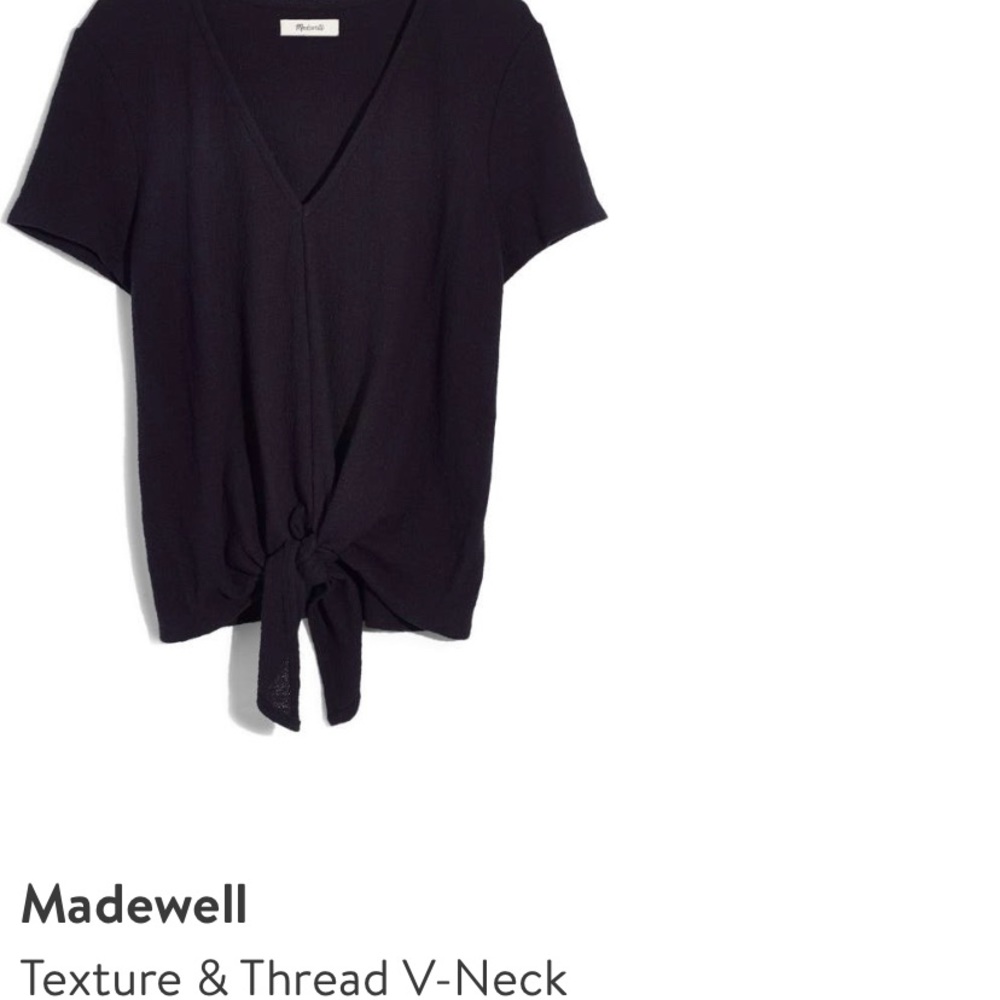 Madewell texture and thread tie front top